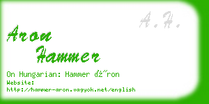 aron hammer business card